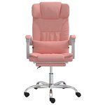 Fauteuil de massage inclinable de bureau informatique étude Rose similicuir rose 02_0025393