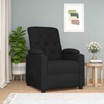 vidaXL Fauteuil inclinable Noir Tissu