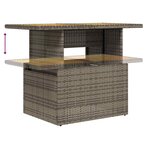 vidaXL Salon de jardin 11 Pièces avec coussins gris résine tressée