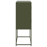 vidaXL Buffet vert olive 68 5x38 5x107 cm acier