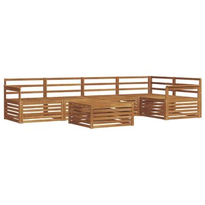vidaXL Ensemble de canapés d'extérieur 6 pc Naturel
