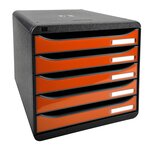 Module De Classement Big Box Plus 5 Tiroirs Iderama - Orange Brillant - Exacompta