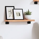 vidaXL Étagère murale marron clair 40x10x2 cm bois chêne massif traité