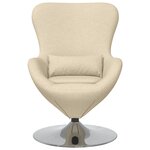 Fauteuil œuf vidaXL en tissu crème
