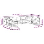 vidaXL Ensemble de canapés d'extérieur 9 pc Blanc et gris clair