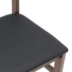 vidaXL Chaises à manger coussins 2 Pièces marron bois massif caoutchouc