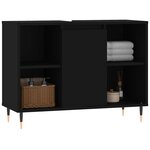 vidaXL Armoire de salle de bain noir 80x33x60 cm bois d'ingénierie