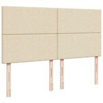 vidaXL Sommier à lattes de lit avec matelas Crème 180x200 cm Tissu