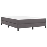 vidaXL Cadre de lit avec matelas Gris 140 x 190 cm tissu