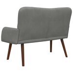 vidaXL Sofa 2 places Gris foncé 115 x 61 x 87 cm Velours (V)