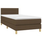 vidaXL Sommier à lattes de lit avec matelas Marron foncé 90x190 cm