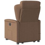 vidaXL Fauteuil inclinable de massage électrique Marron Tissu