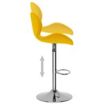 vidaXL Tabourets de bar lot de 2 jaune moutarde velours
