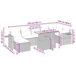 vidaXL Salon de jardin avec coussins 8 Pièces beige résine tressée