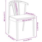 vidaXL Chaise de salle à manger 2 Pièces Naturel