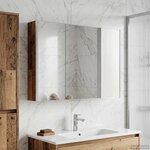 vidaXL Armoire Miroir de Salle de Bain Bois ancien