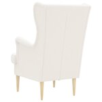 vidaXL Fauteuil Crème Bouclé