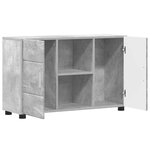 vidaXL Buffet avec étagère FLORIN Gris béton 88 5 x 30 5 x 55 5 cm