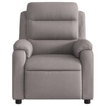 vidaXL Fauteuil inclinable électrique Taupe Tissu