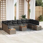 vidaXL Ensemble de canapé de jardin 11 Pièces Gris 344 x 209 x 85 cm
