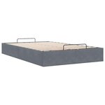 vidaXL Cadre de lit ottoman sans matelas gris foncé 120x190 cm velours