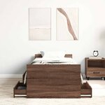 vidaXL Cadre de lit sans matelas chêne marron 90x190 cm