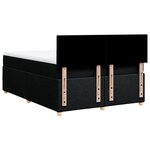 vidaXL Sommier à lattes de lit avec matelas Noir 140x190 cm Tissu