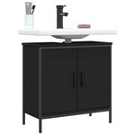 vidaXL Armoire lavabo de salle de bain noir 60x30x60 cm