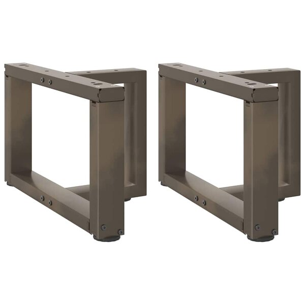 vidaXL Pieds de table basse en T  2 pièces  noir  40 x 25 x (30-31) cm  acier