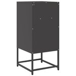 vidaXL Table de chevet noir 36x39x78 cm acier laminé à froid