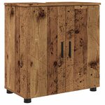 vidaXL Cabinet de salle de bain avec porte Bois Ancien 61 x 35 x 64 cm