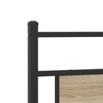 vidaXL Tête de lit chêne sonoma 193 cm bois d'ingénierie et acier