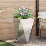 vidaXL Jardinière Argent 50 x 50 x 75 cm Acier inoxydable