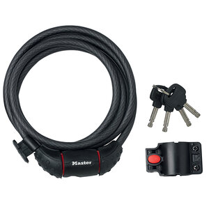 Cable Antivol Vélo 1 8 m Câble Clé Extérieur Support Fixation Vélo