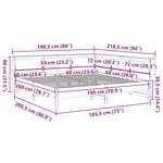 vidaXL Lit bibliothèque sans matelas blanc 180x200 cm bois pin massif