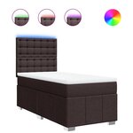 vidaXL Sommier à lattes de lit avec matelas Marron foncé 80x200 cm