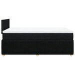 vidaXL Sommier à lattes de lit avec matelas noir 120x190 cm tissu
