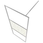 vidaXL Paroi de douche et étagère Chrome 100x195cm Verre ESG&Aluminium