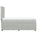 vidaXL Sommier à lattes de lit et matelas Gris clair 90x190 cm Velours