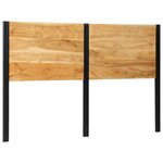 vidaXL Tête de lit 160 cm bois massif d'acacia et fer