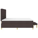 vidaXL Lit à ressorts avec matelas Marron foncé 200 x 200 cm tissu