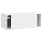 vidaXL Meuble TV mural 78 5 x 41 x 30 cm Blanc brillant