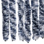 vidaXL Moustiquaire Bleu blanc et argenté 100x220 cm Chenille