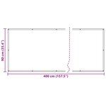 vidaXL Écran de balcon 90 x 400 cm Tissu Oxford Rectangulaire Bordeaux