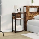 vidaXL Cabinet de chevet Chêne fumé 41 x 28 x 76 cm Bois d'ingénierie