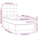vidaXL Sommier à lattes de lit et matelas et LED Bleu foncé 80x200 cm