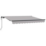 vidaXL Auvent Rétractable Gris clair 300 x 200 cm Polyester  Aluminium