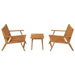 vidaXL Chaises de jardin avec table 3 Pièces en bois d'acacia massif