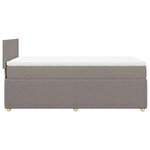 vidaXL Sommier à lattes de lit avec matelas Taupe 80x200 cm Tissu