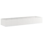 vidaXL Jardinière 280x80x40 cm acier inoxydable